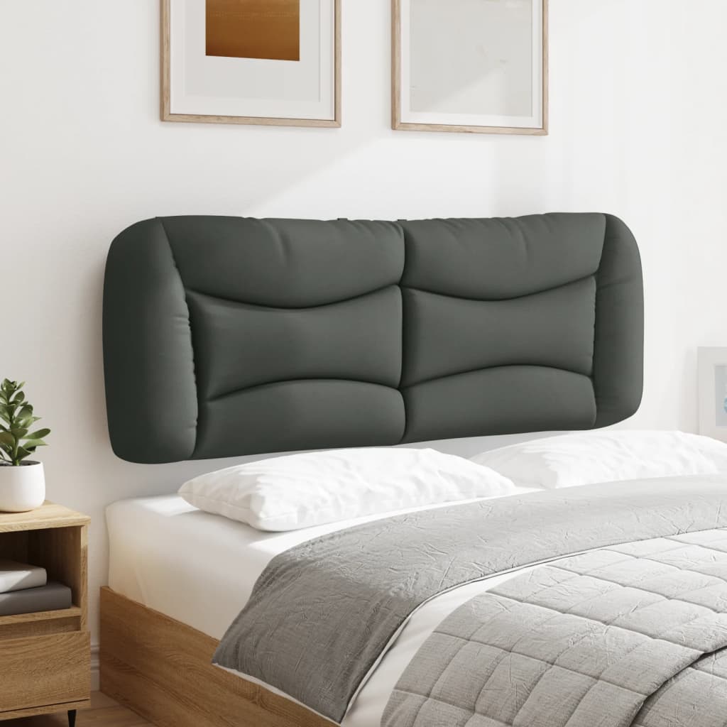 Almofadão de cabeceira hvar 140 cm tecido cinzento-escuro