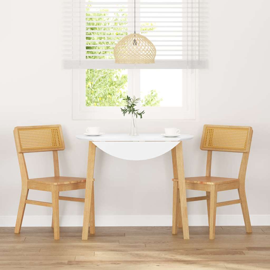 Cadeiras de jantar 2 pcs madeira de seringueira maciça