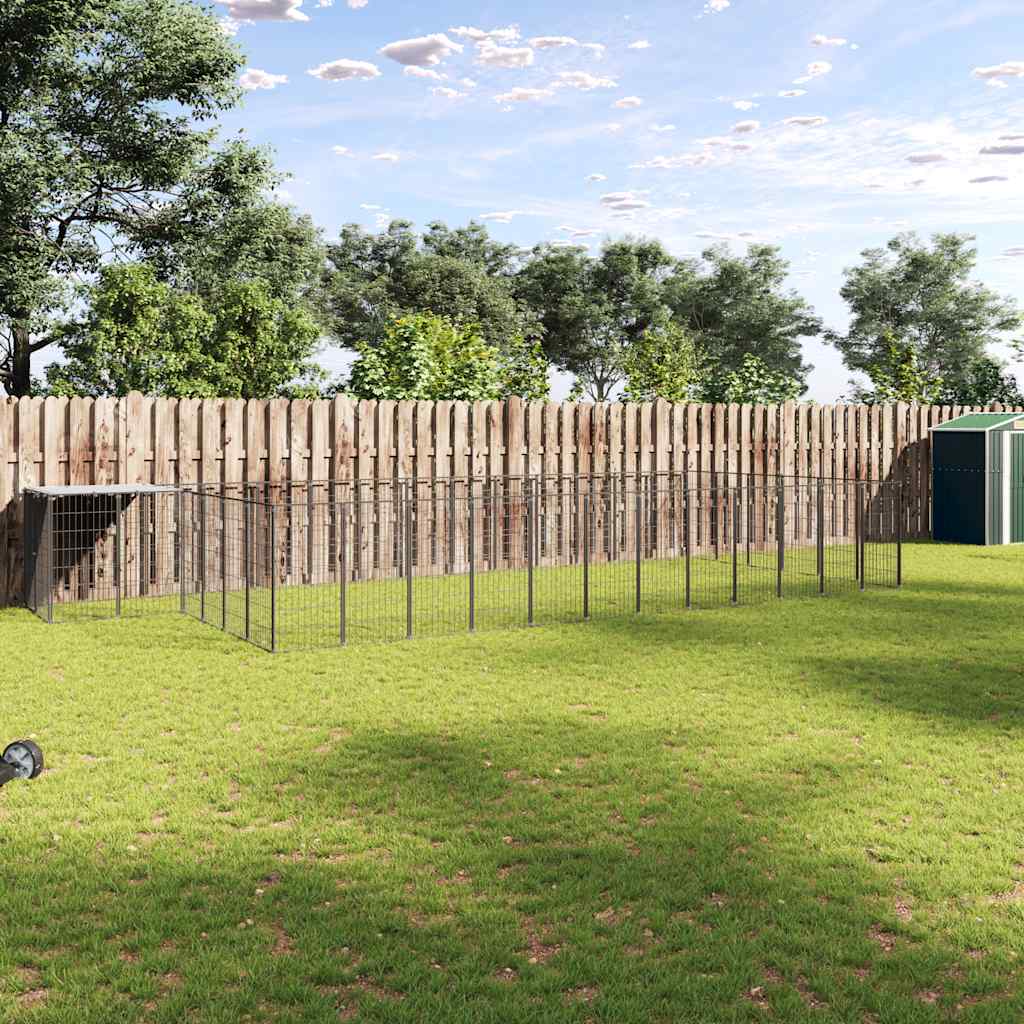 Canil 26,62 m² aço preto