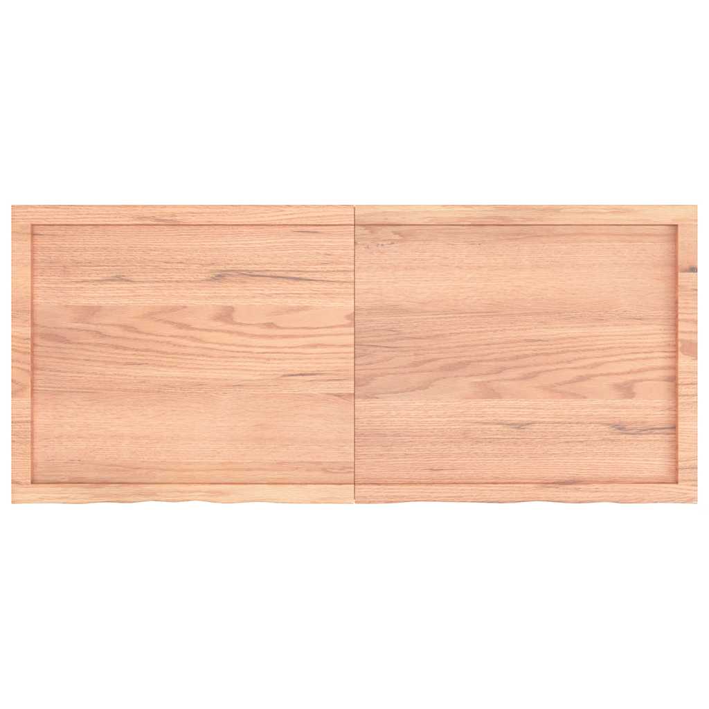 Tampo de mesa 140x60x(2-4) cm carvalho tratado castanho-claro
