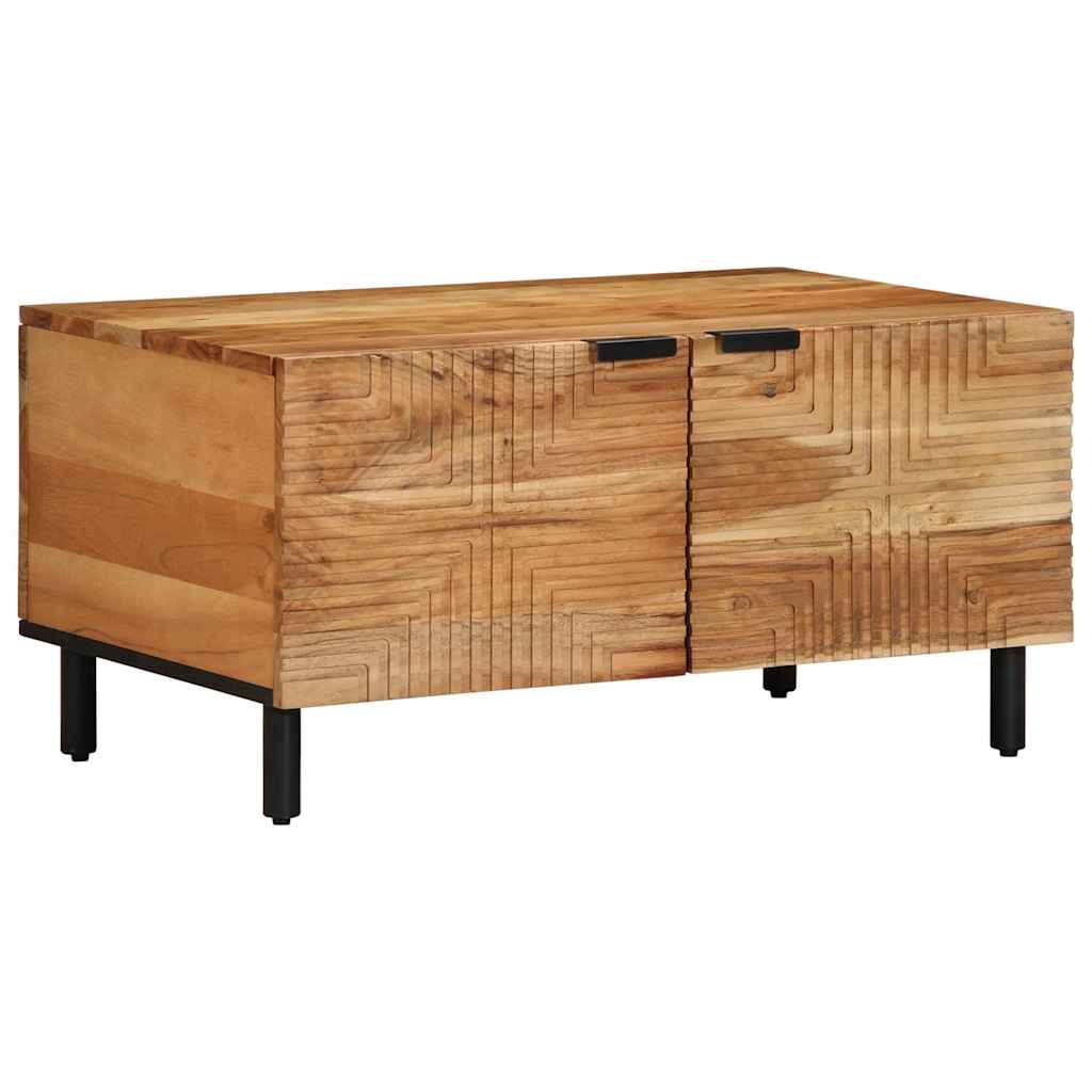 Mesa de centro 80x50x40 cm em madeira maciça de acácia