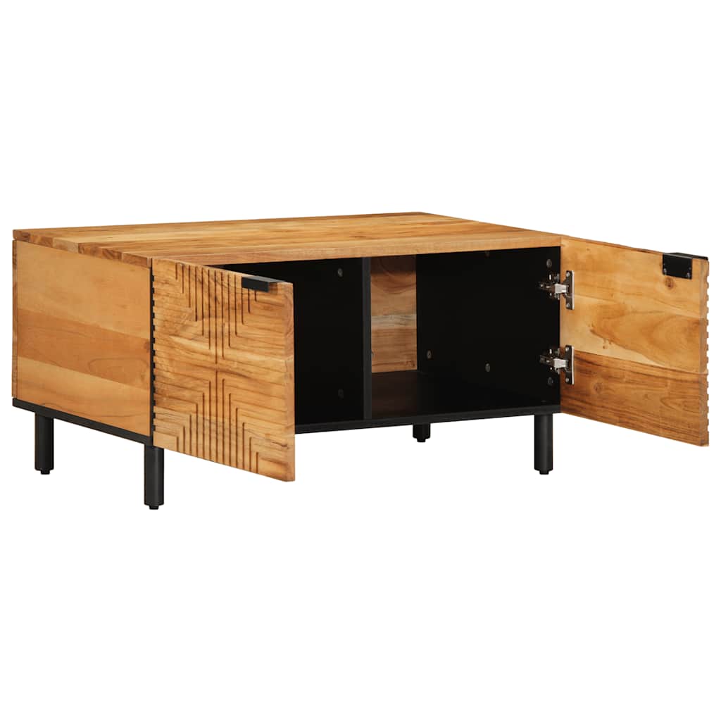 Mesa de centro 80x50x40 cm em madeira maciça de acácia
