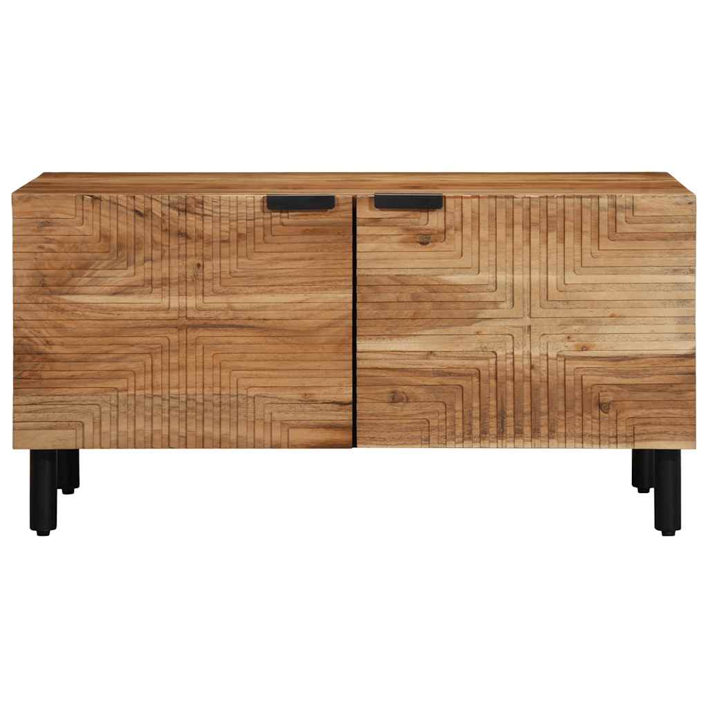 Mesa de centro 80x50x40 cm em madeira maciça de acácia