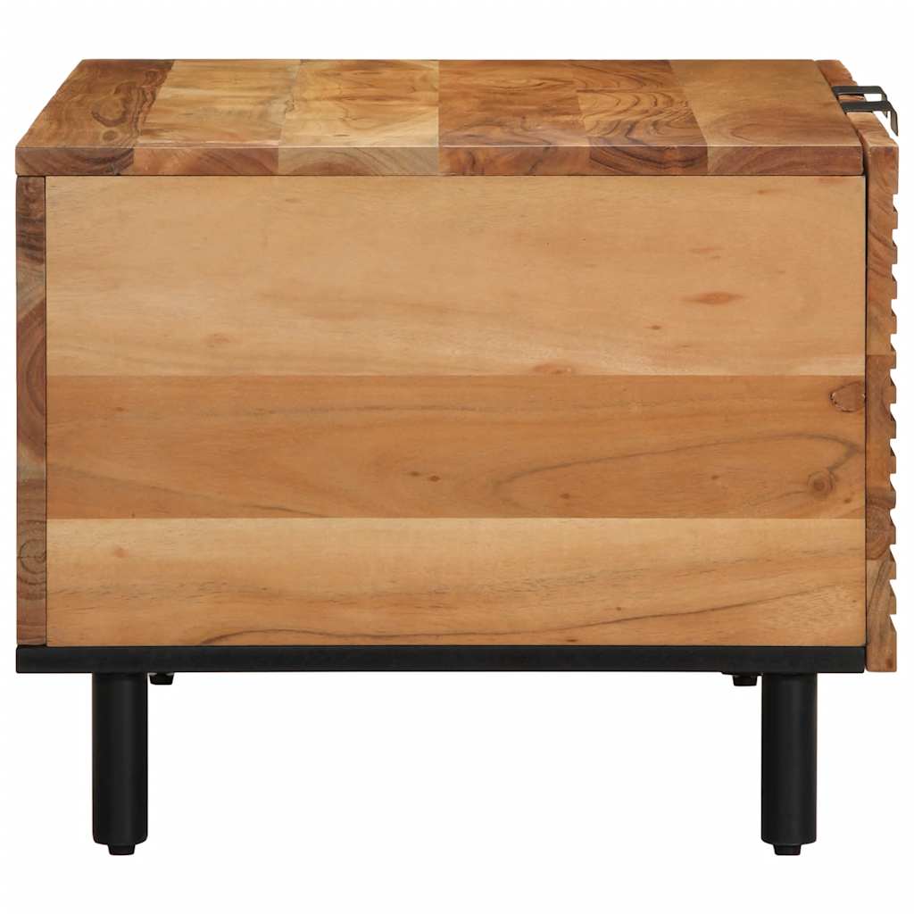 Mesa de centro 80x50x40 cm em madeira maciça de acácia