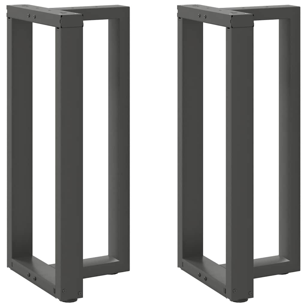 Pés para mesa de bar em forma de t, 2 peças, antracite, 50x35x(90-91) cm, aço