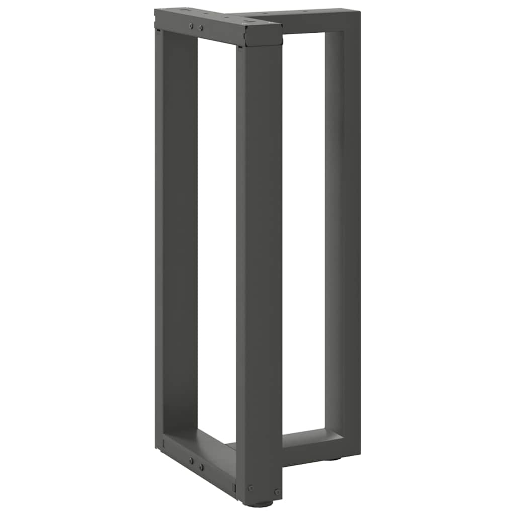 Pés para mesa de bar em forma de t, 2 peças, antracite, 50x35x(90-91) cm, aço