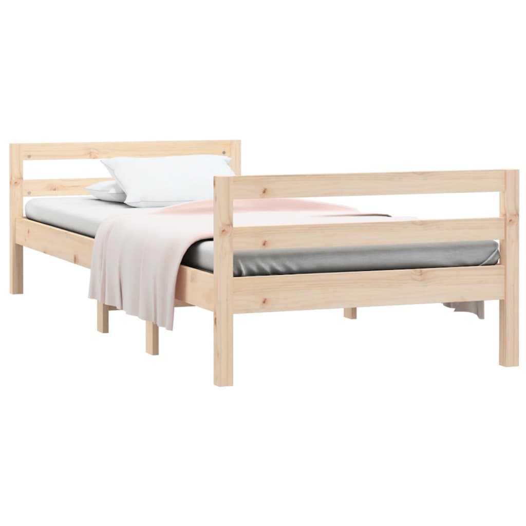 Cama sem colchão 90x190 cm madeira de pinho maciça