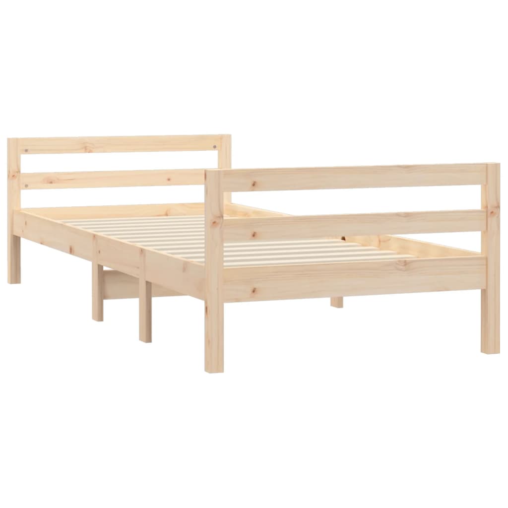 Cama sem colchão 90x190 cm madeira de pinho maciça