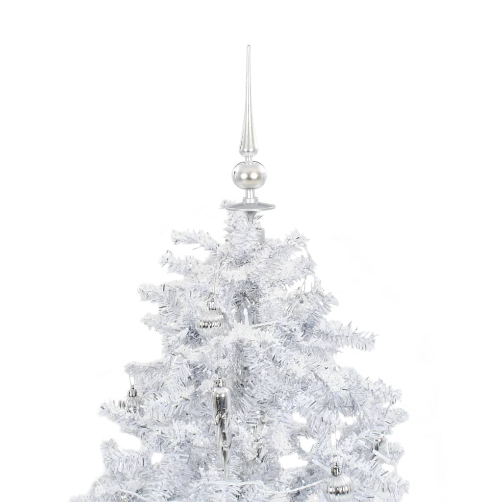 Árvore de natal c/ neve base formato guarda-chuva 140 cm branco