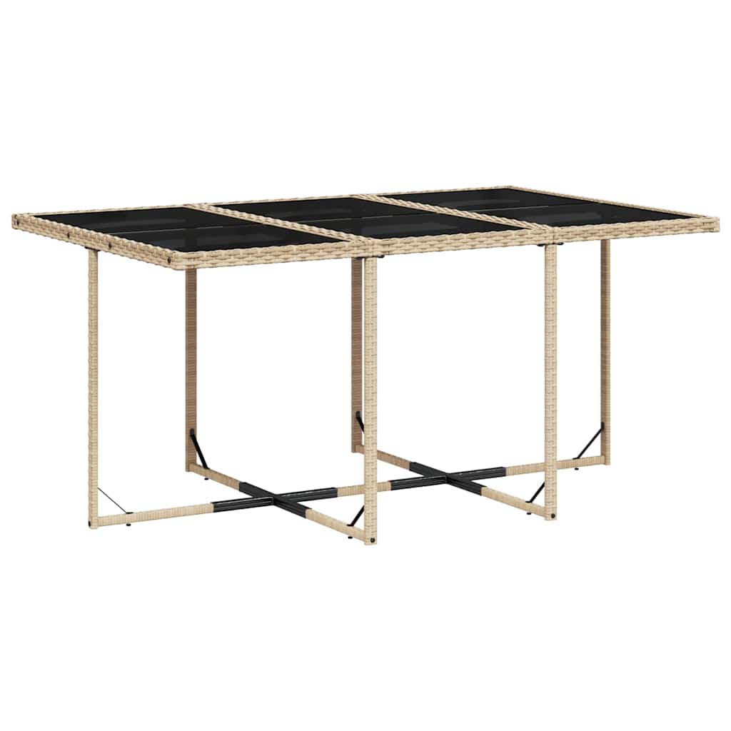 11 Pcs conjunto de jantar p/ jardim com almofadões vime PE bege
