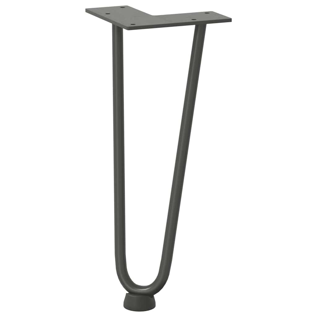 Pernas de grampo para mesa de centro 4 peças antracite 30 cm aço maciço