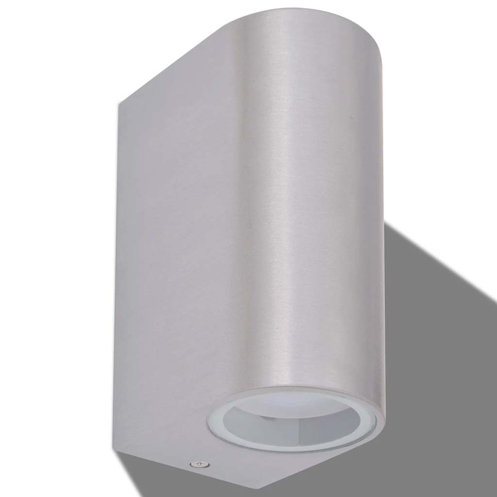 Candeeiros parede LED superior/inferior p/ext., 2 pcs, redondo
