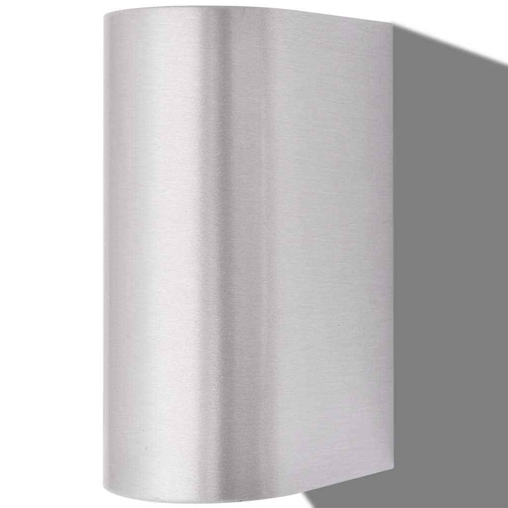Candeeiros parede LED superior/inferior p/ext., 2 pcs, redondo