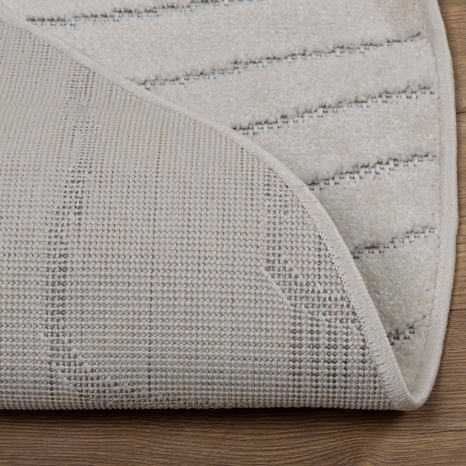 Tapetes de área redondo palmeras creme ø 160 cm poliéster