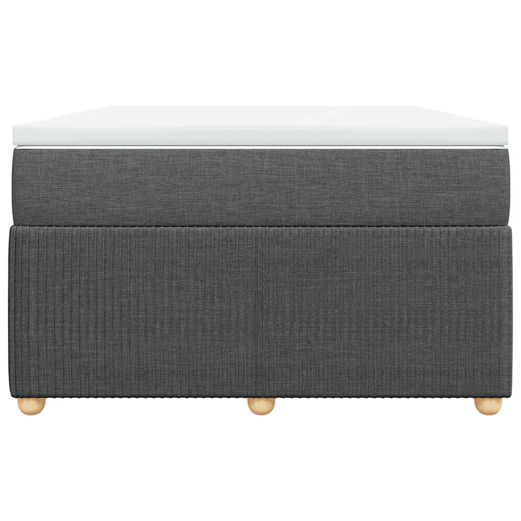 Cama com molas/colchão 120x200 cm tecido cinzento-escuro