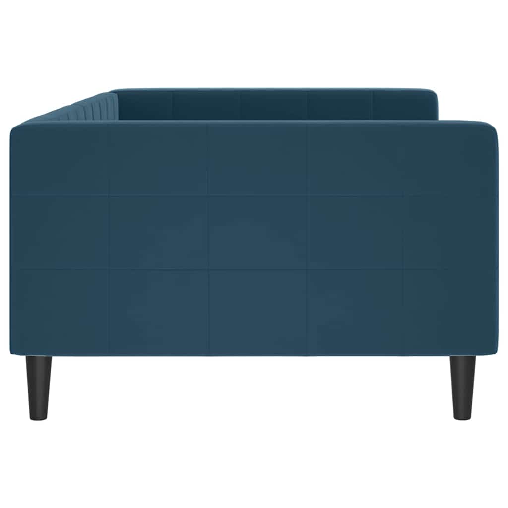 Sofá-cama 100x200 cm veludo azul