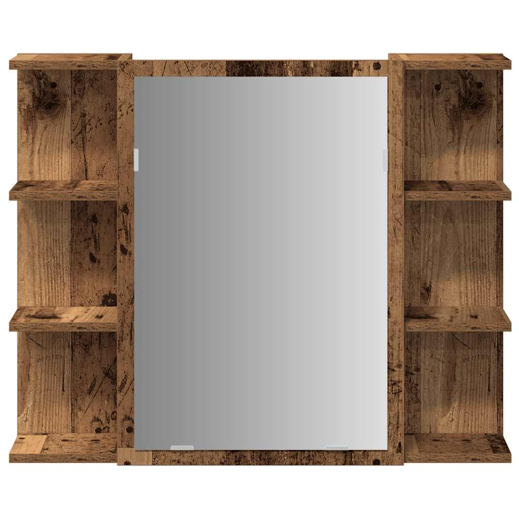 Armário com espelho para casa banho madeira antiga 80x20,5x64cm