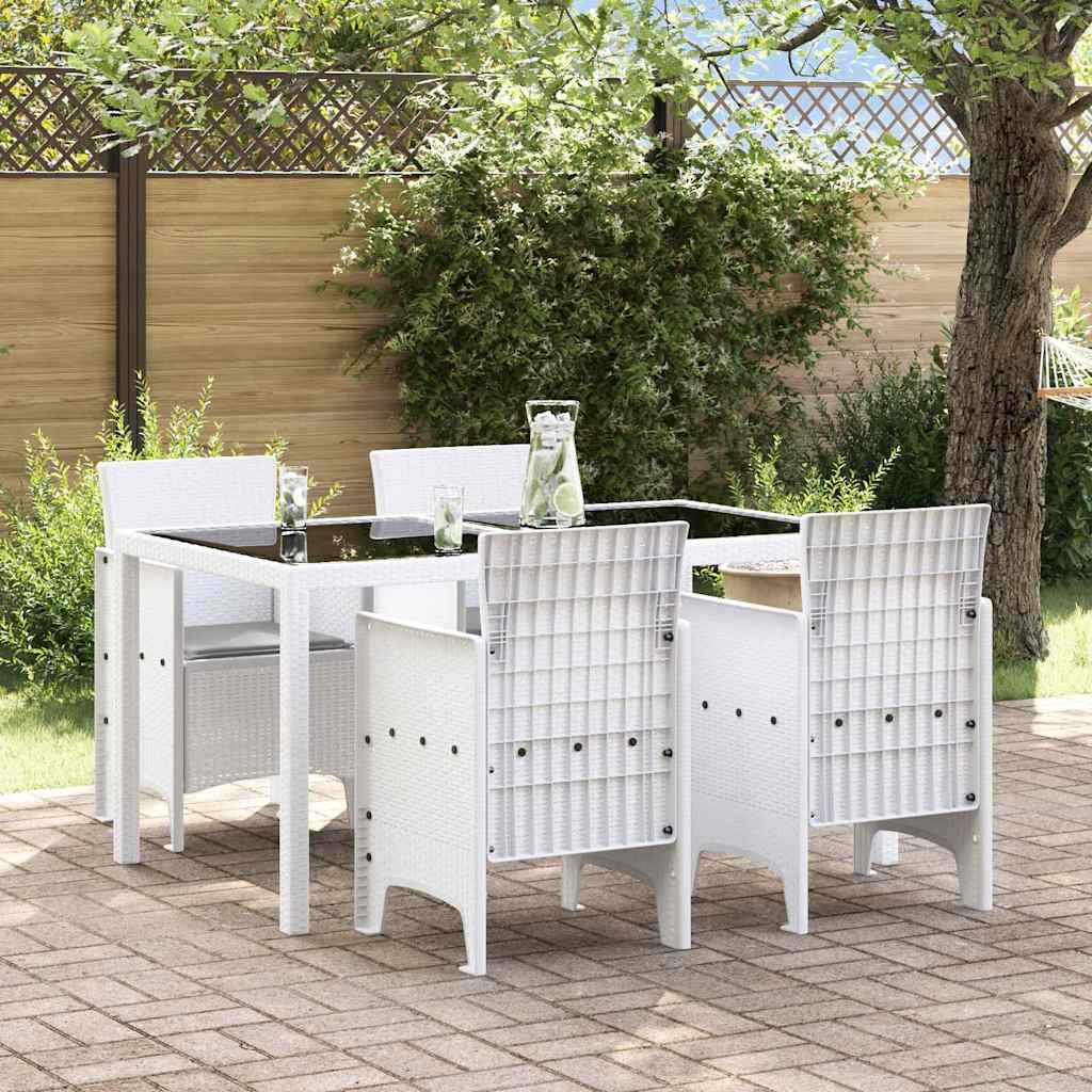 Cadeira de jardim 4 unid. branco polipropileno