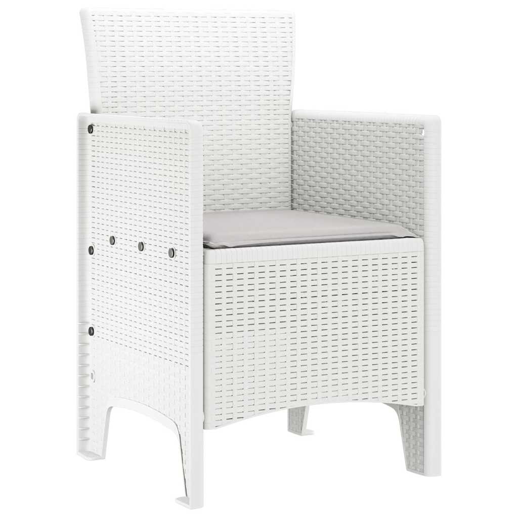 Cadeira de jardim 4 unid. branco polipropileno