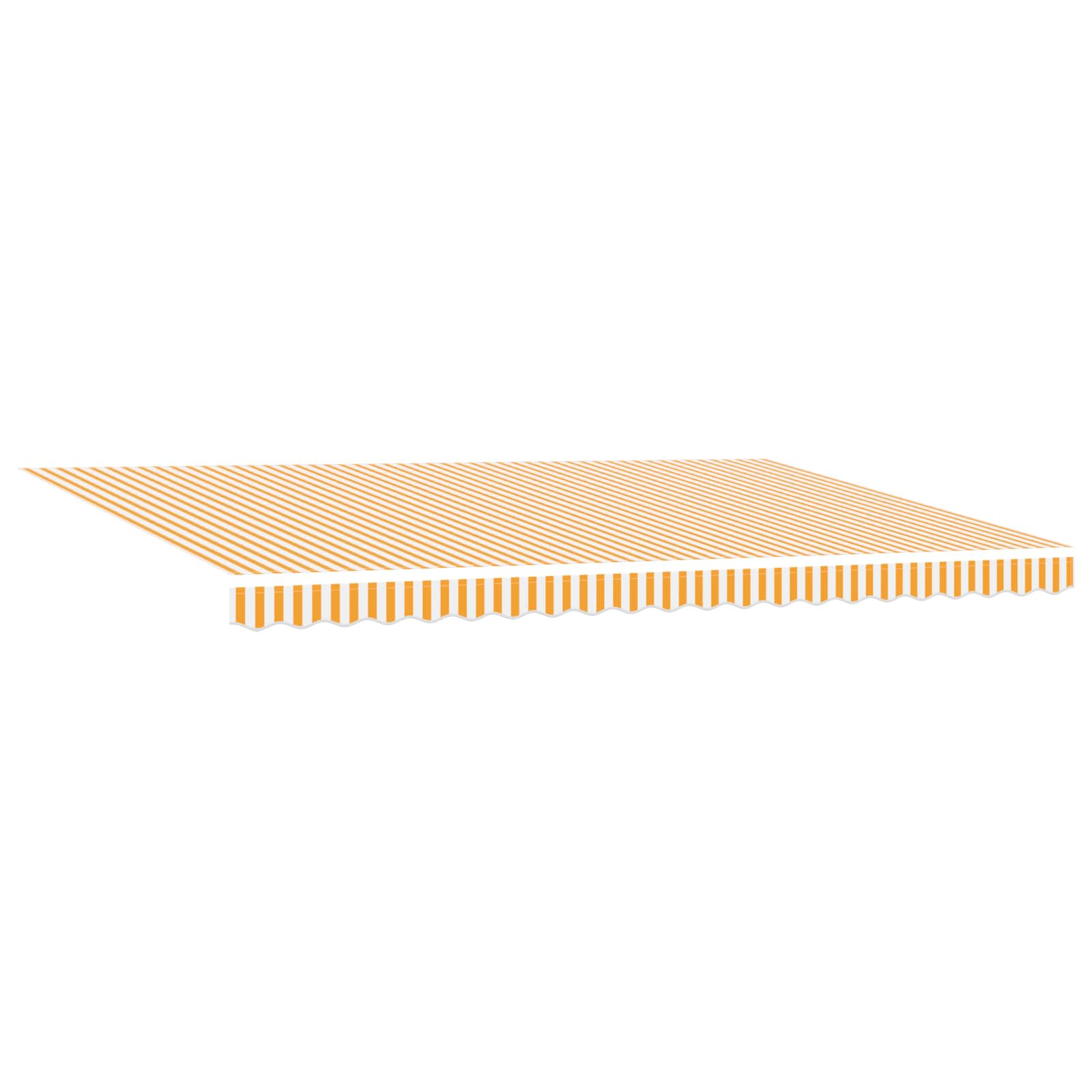 Toldo retrátil 5x3 m tecido e alumínio amarelo e branco