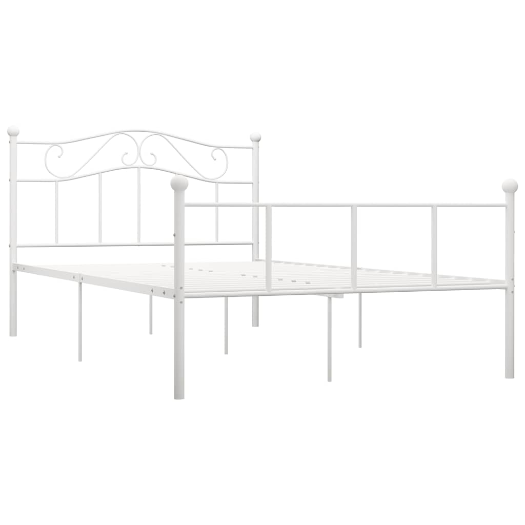 Estrutura de cama 160x200 cm metal branco