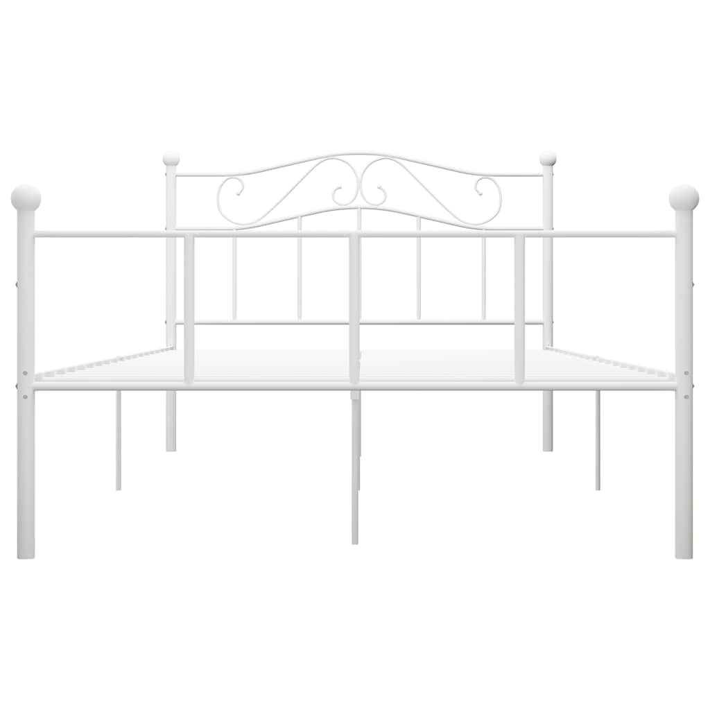 Estrutura de cama 160x200 cm metal branco