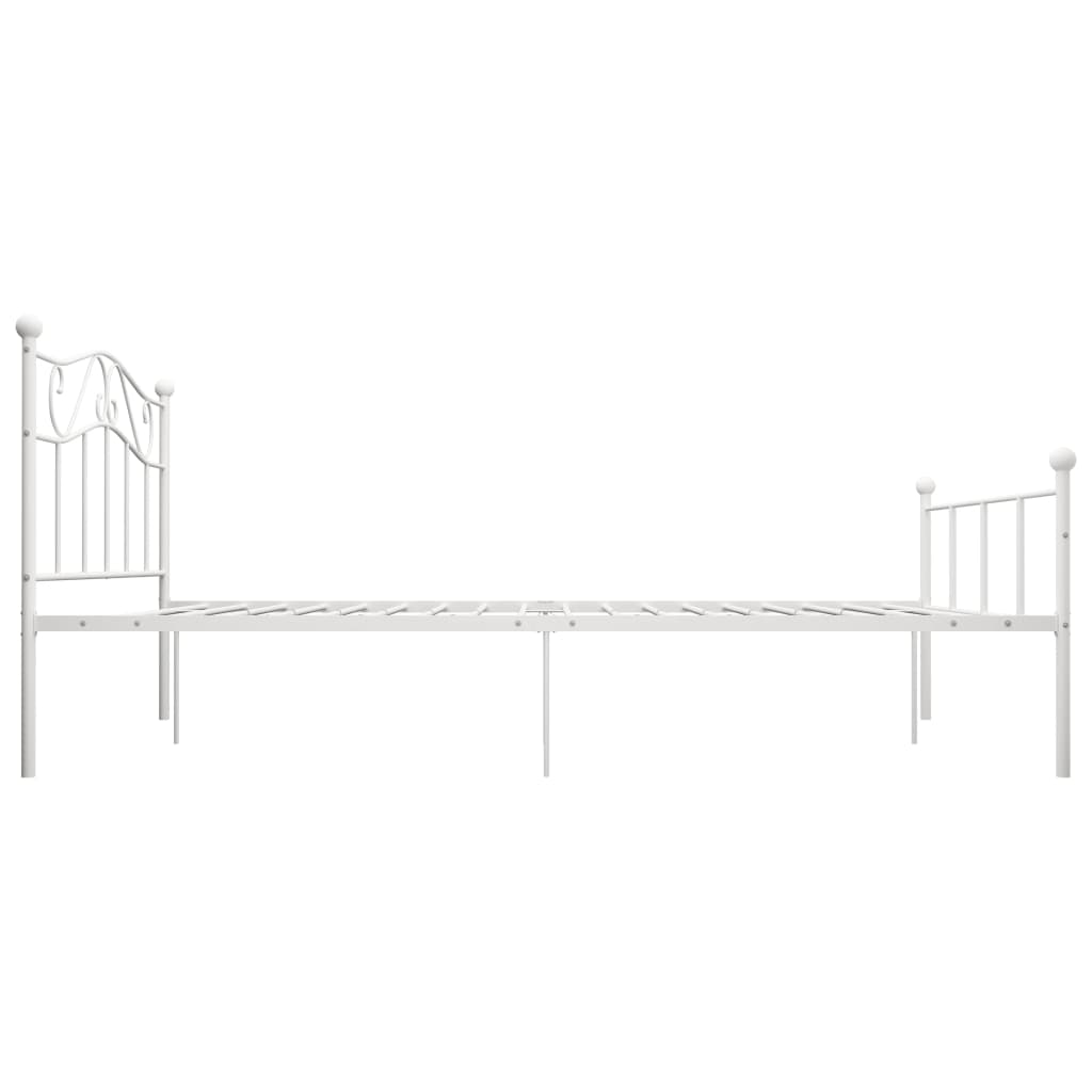 Estrutura de cama 160x200 cm metal branco