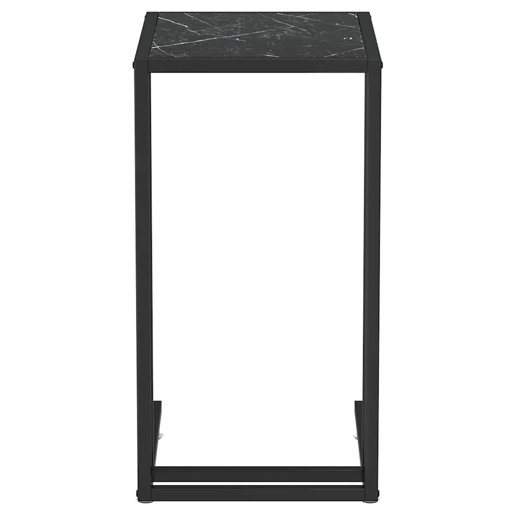 Mesa apoio computador mármore preto 50x35x65 cm vidro temperado