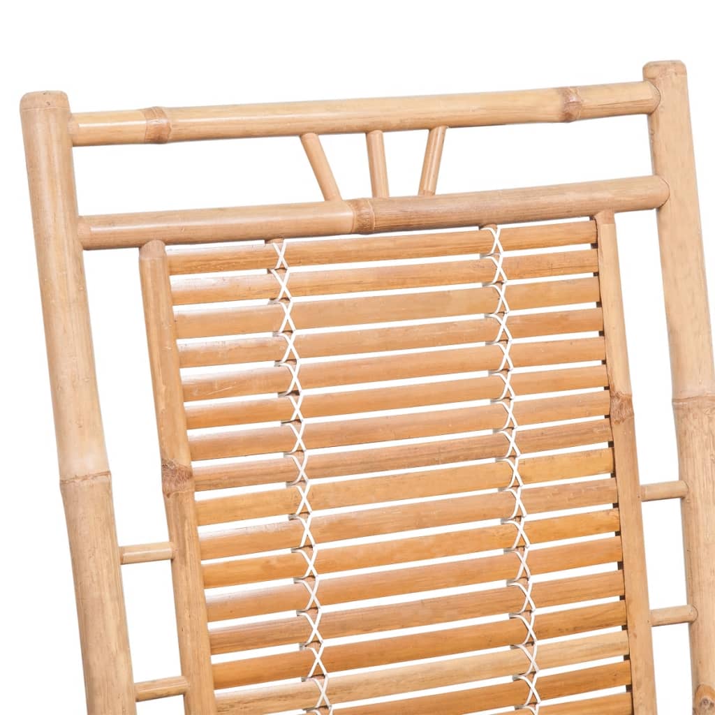 Cadeira de baloiço com almofadão bambu