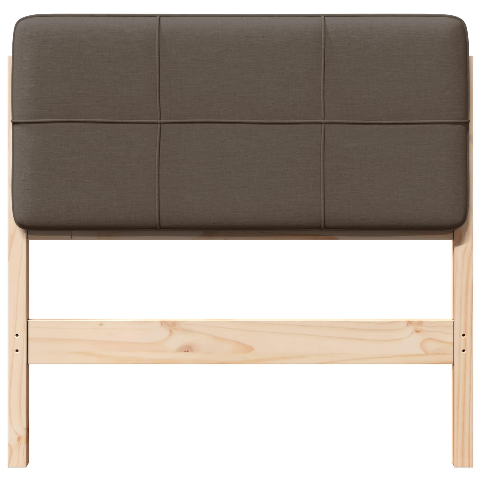 Cabeceira estofada com cabeceira marrom e taupe 100 cm