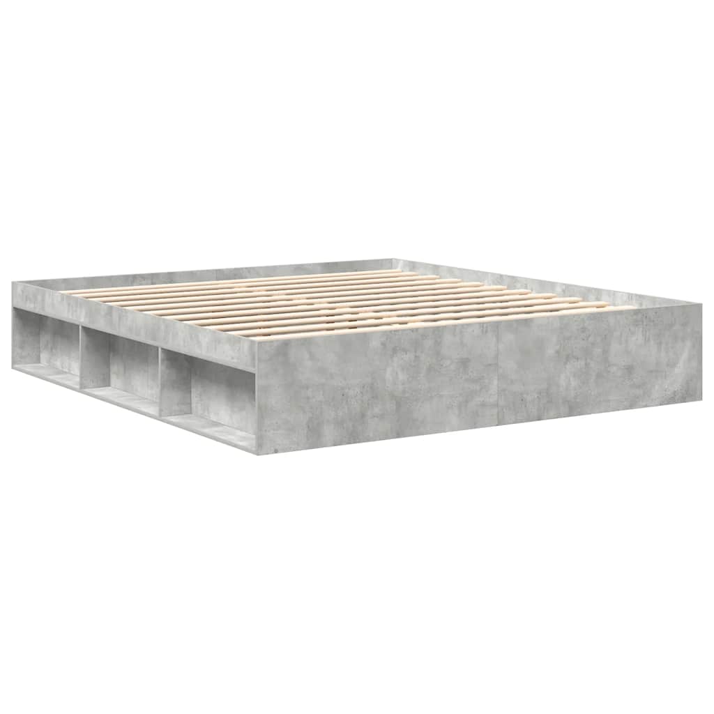 Estrutura de cama 200x200 cm cinza cimento