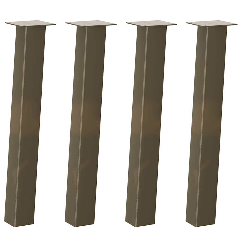 Pés de mesa de console 4 peças aço natural 72 cm aço