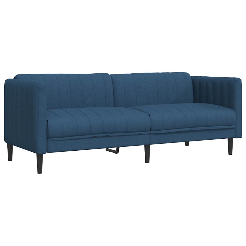 2 Pcs conjunto de sofás tecido azul
