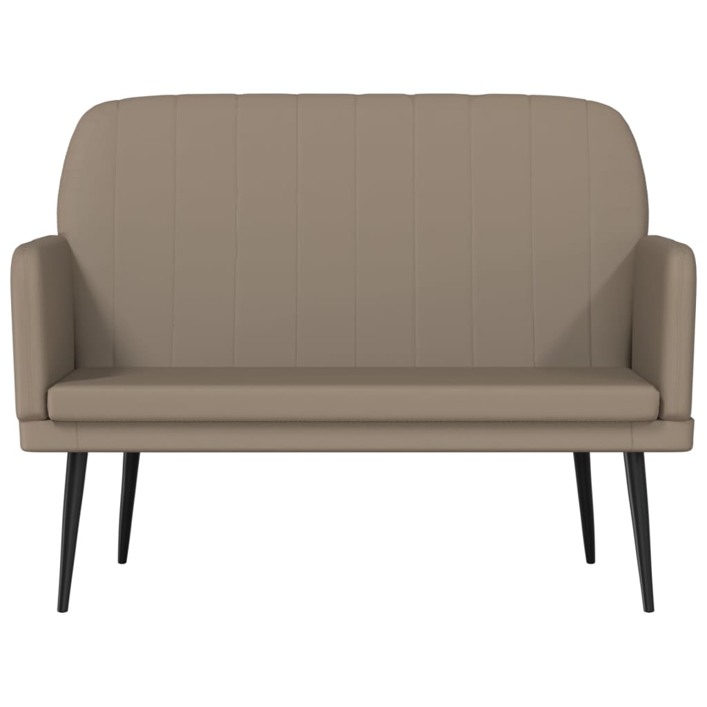 Banco 107x80x81 cm couro artificial cor cappuccino