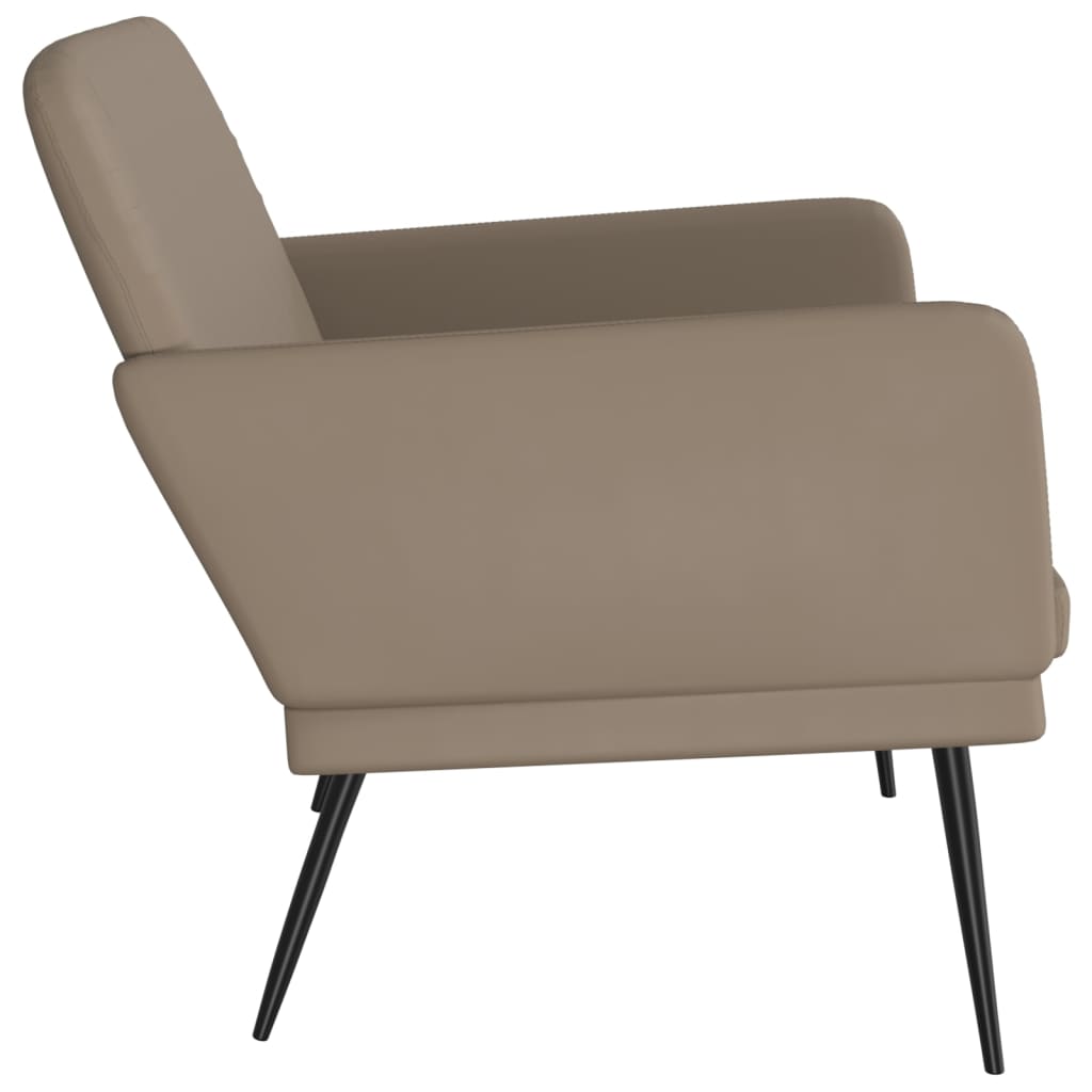Banco 107x80x81 cm couro artificial cor cappuccino