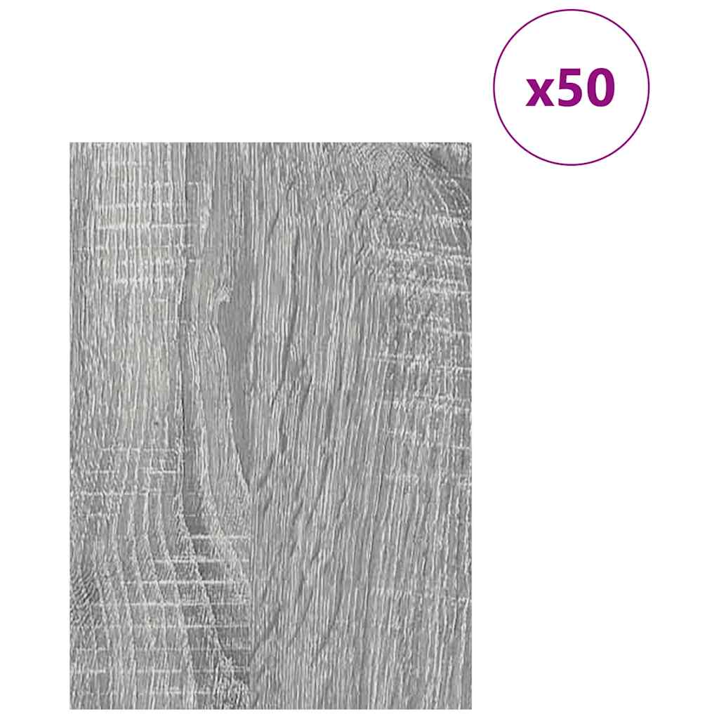 Painéis de decoração 50 unid. cinza sonoma 21 x 30 x 0,27 cm