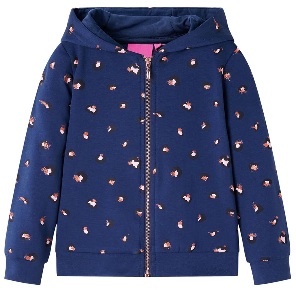 Sweatshirt com capuz para criança azul-marinho 116