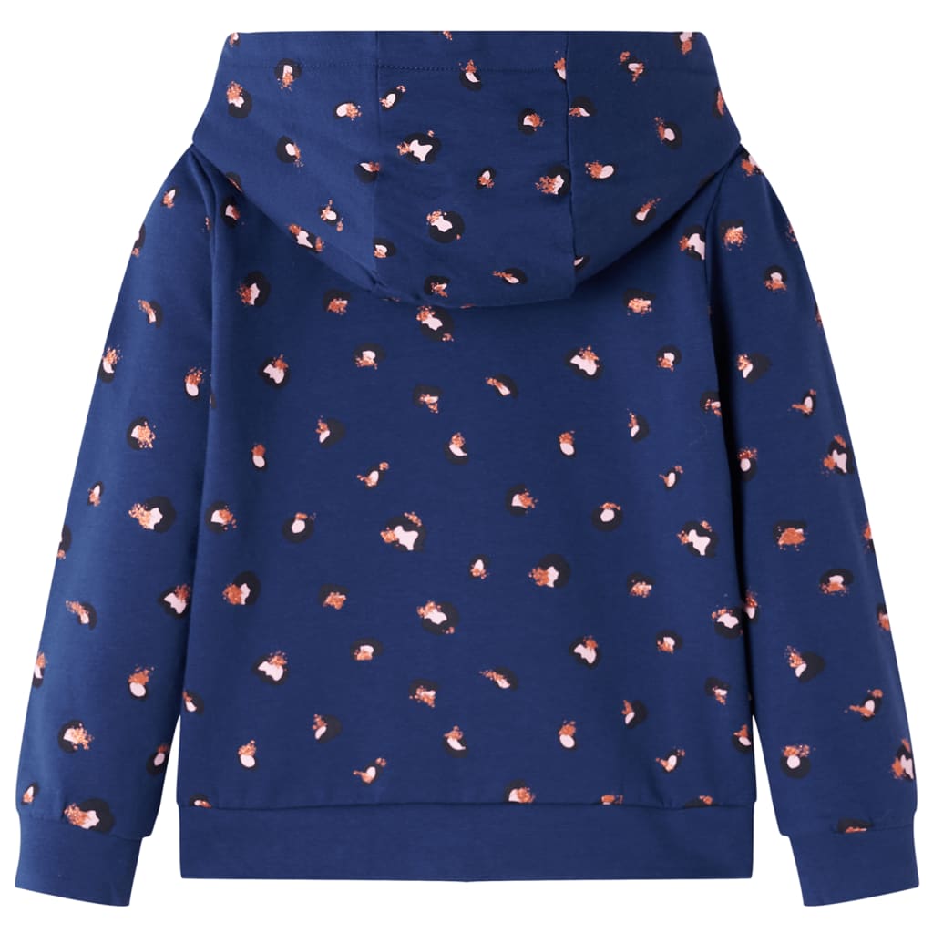 Sweatshirt com capuz para criança azul-marinho 116