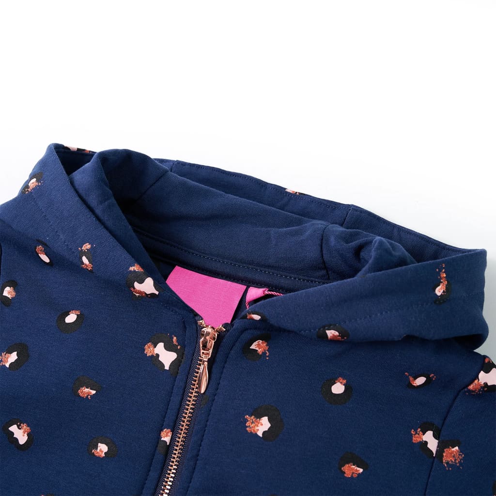 Sweatshirt com capuz para criança azul-marinho 116