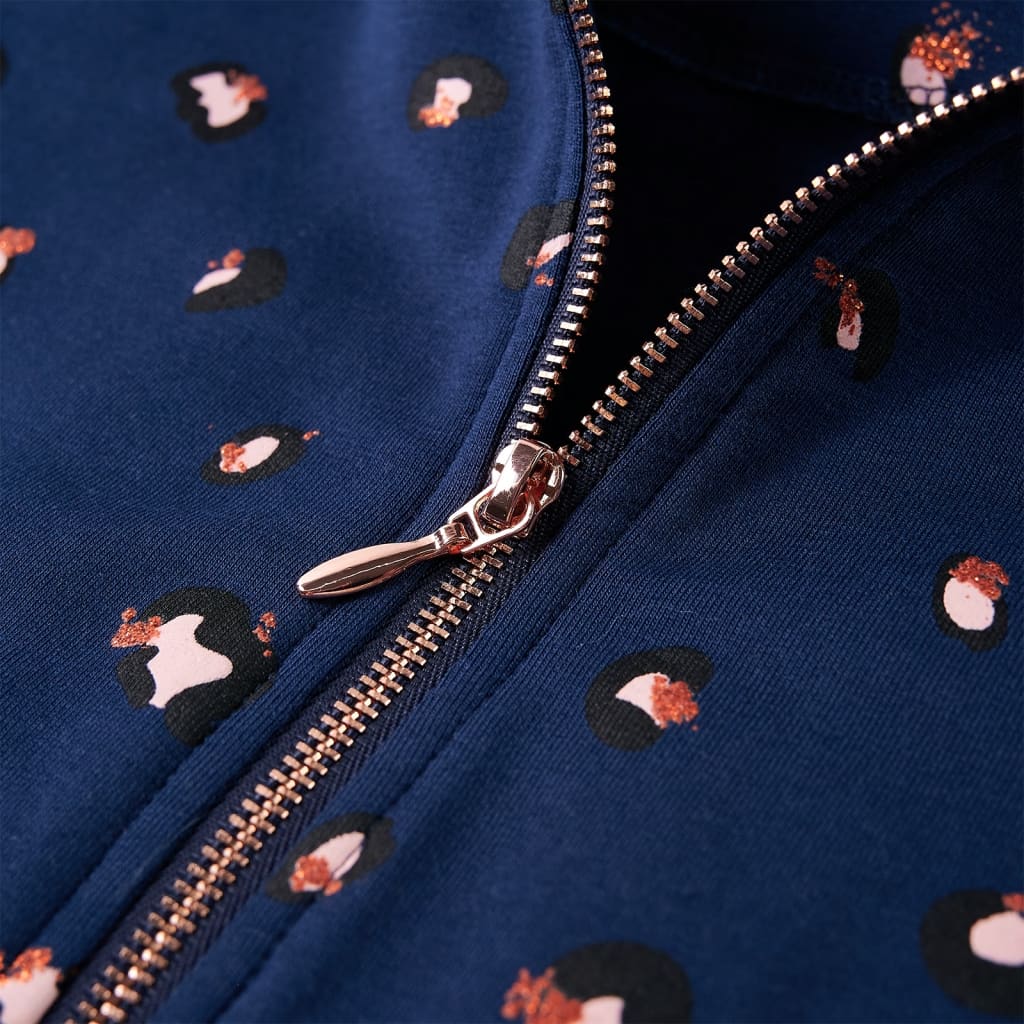 Sweatshirt com capuz para criança azul-marinho 116