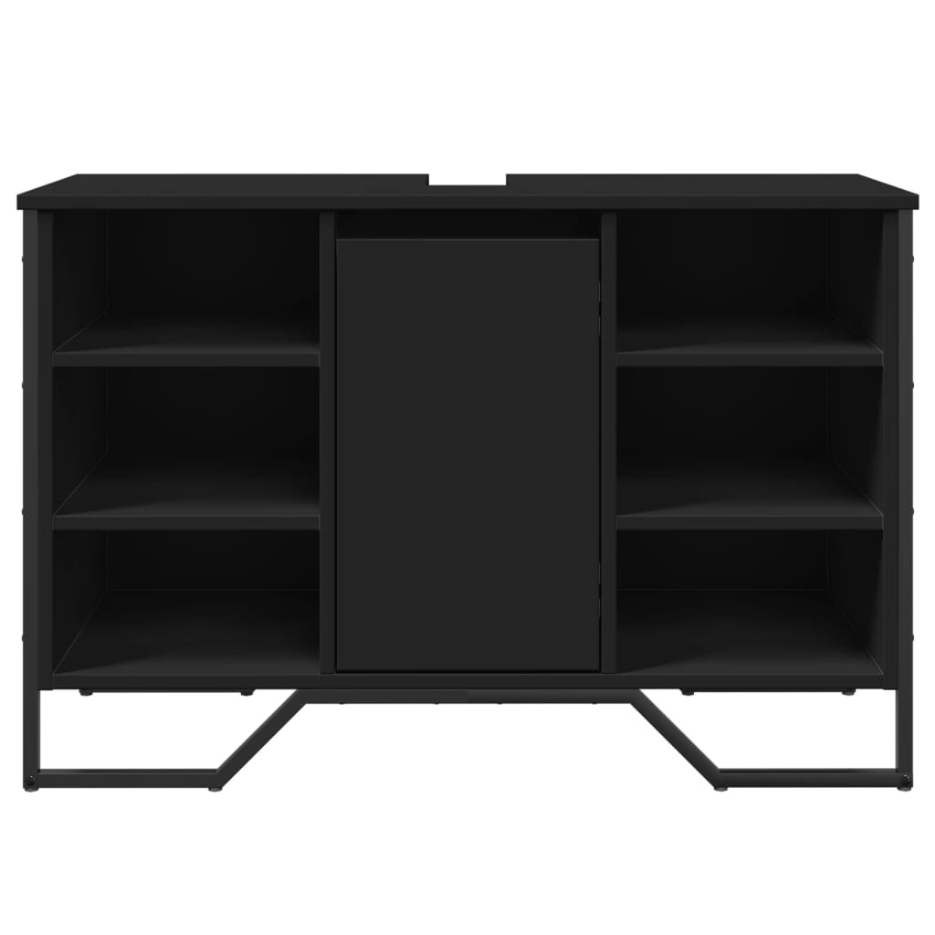 Móvel para lavatório 91x35x60 cm derivados de madeira preto