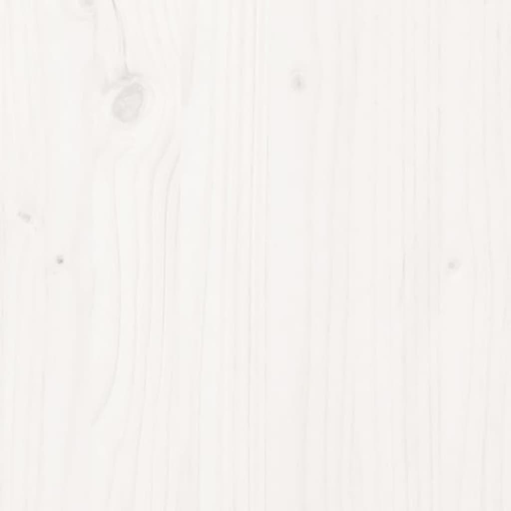 Cabeceira de cama 203,5x3x81 cm pinho maciço branco