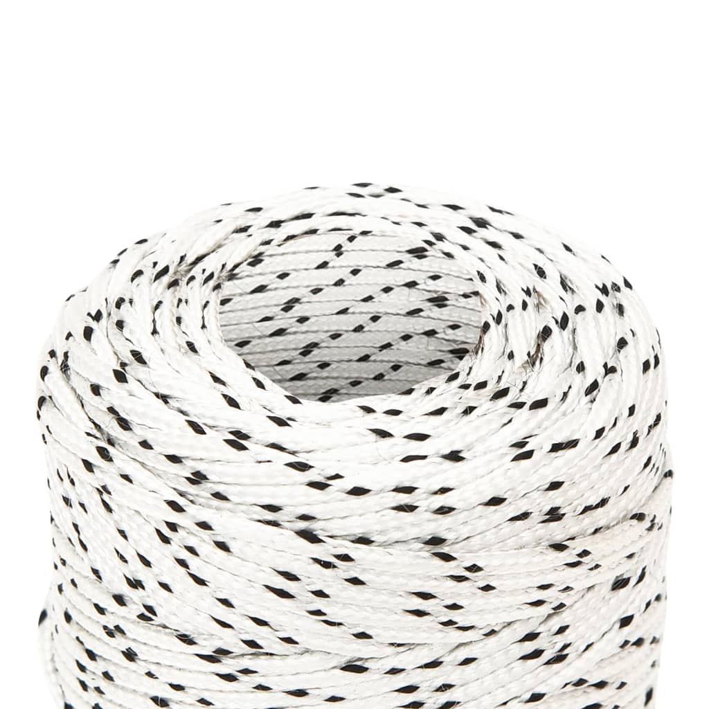Corda entrançada para barco 2 mm x 500 m poliéster branco