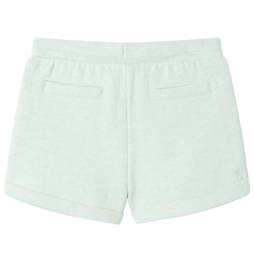 Calções de criança com cordão menta-claro misto 140