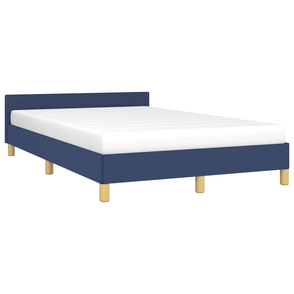 Estrutura cama c/ cabeceira sem colchão 120x200 cm tecido azul