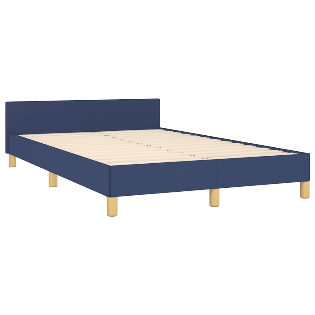 Estrutura cama c/ cabeceira sem colchão 120x200 cm tecido azul