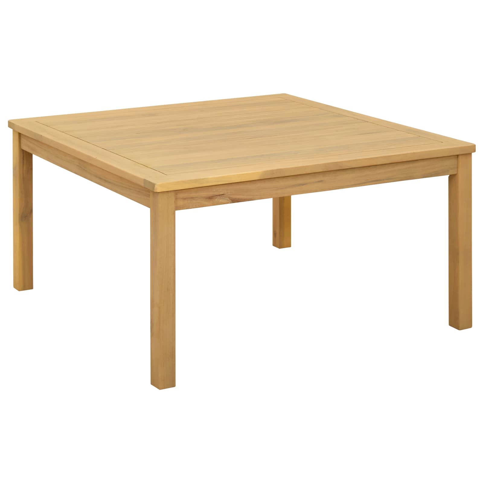 Mesa de centro acácia clara 85 x 85 x 45 cm