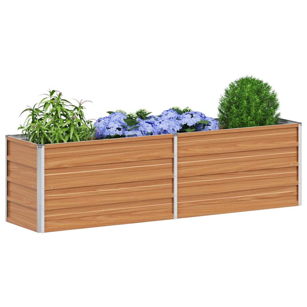 Canteiro de jardim elevado marrom claro 160 x 40 x 45 cm