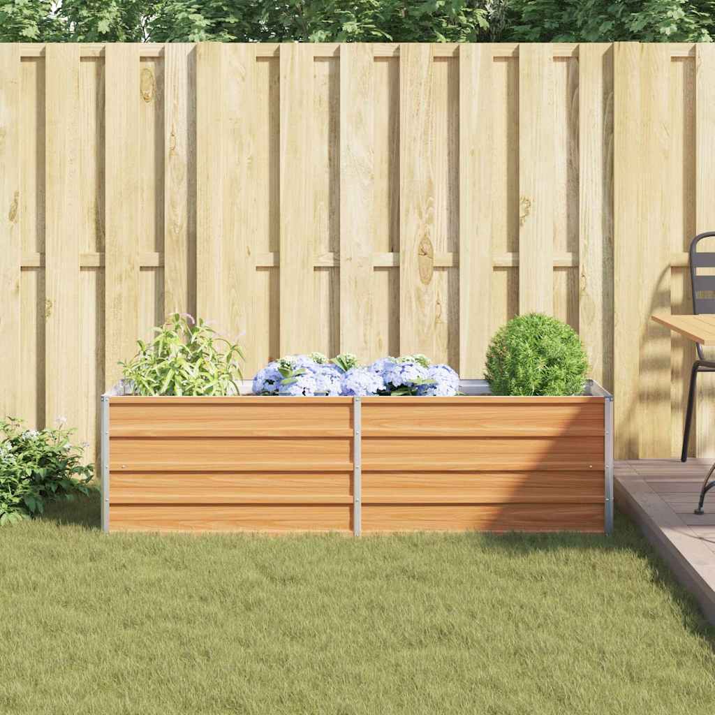Canteiro de jardim elevado marrom claro 160 x 40 x 45 cm