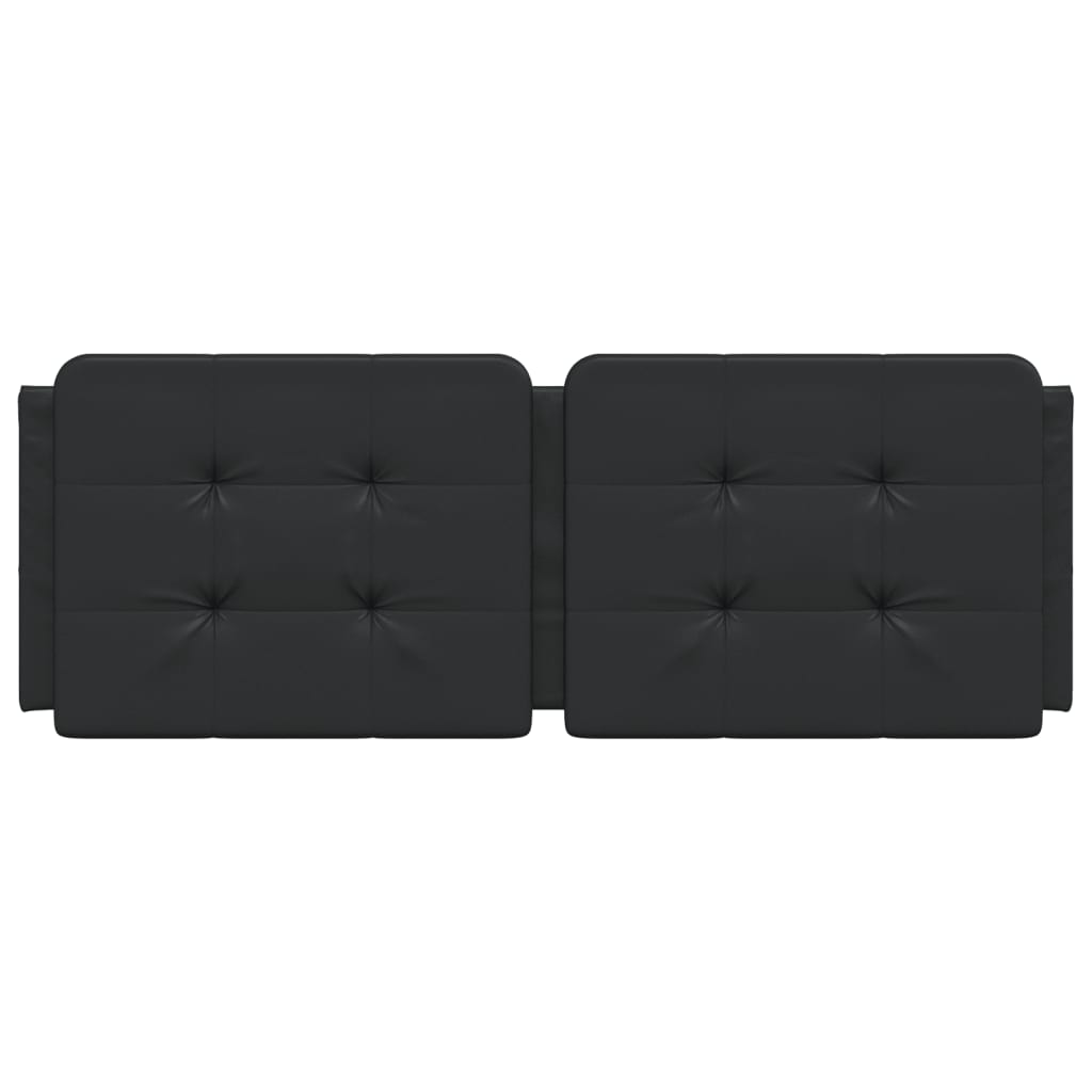 Almofadão de cabeceira zadar 140 cm couro artificial preto
